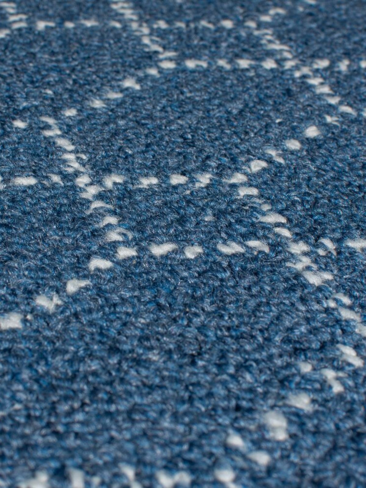 Runner lavabile Argyll in colore blu 50x230 cm.-4