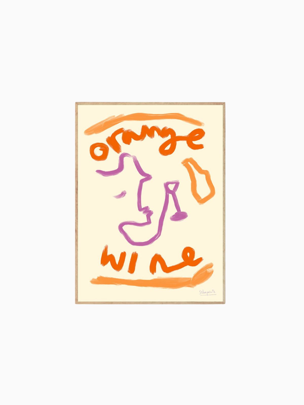 Poster Orange Wine by Ruby Hughes-1