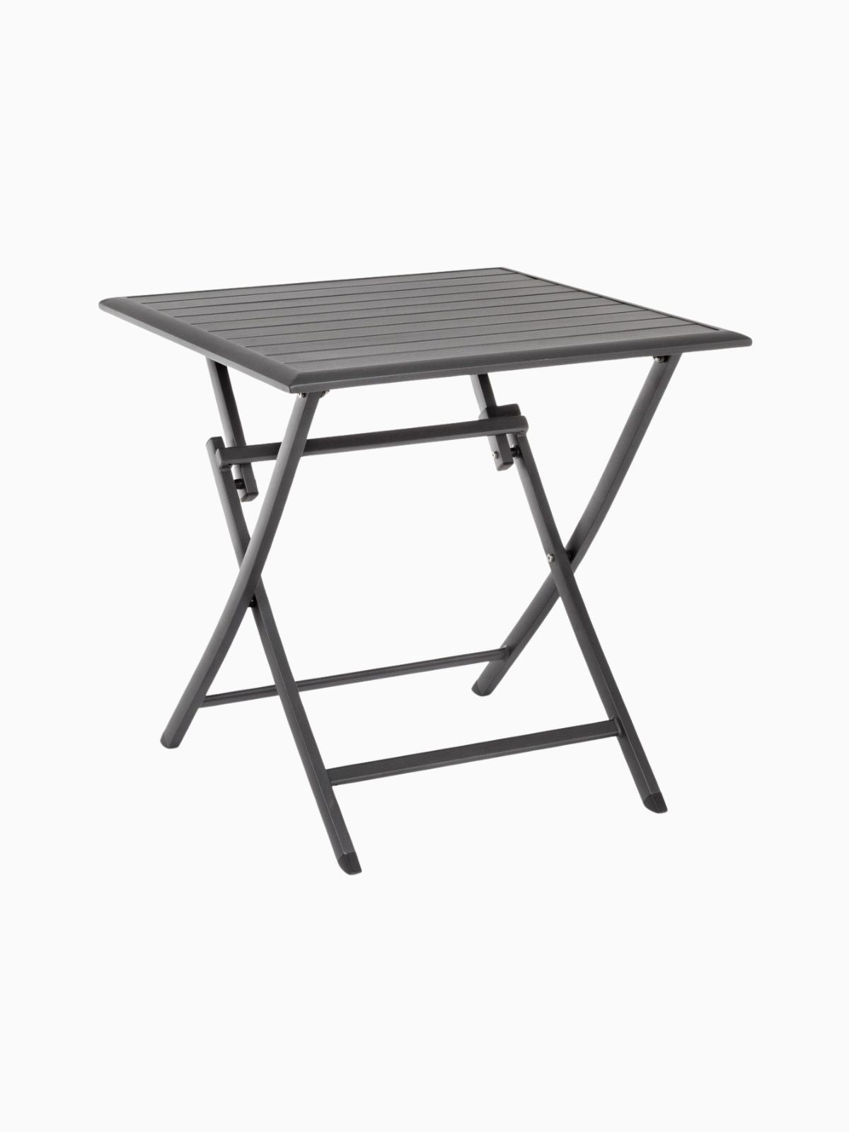 Tavolino pieghevole da esterno Elin 70x70 cm. in alluminio, colore nero-1
