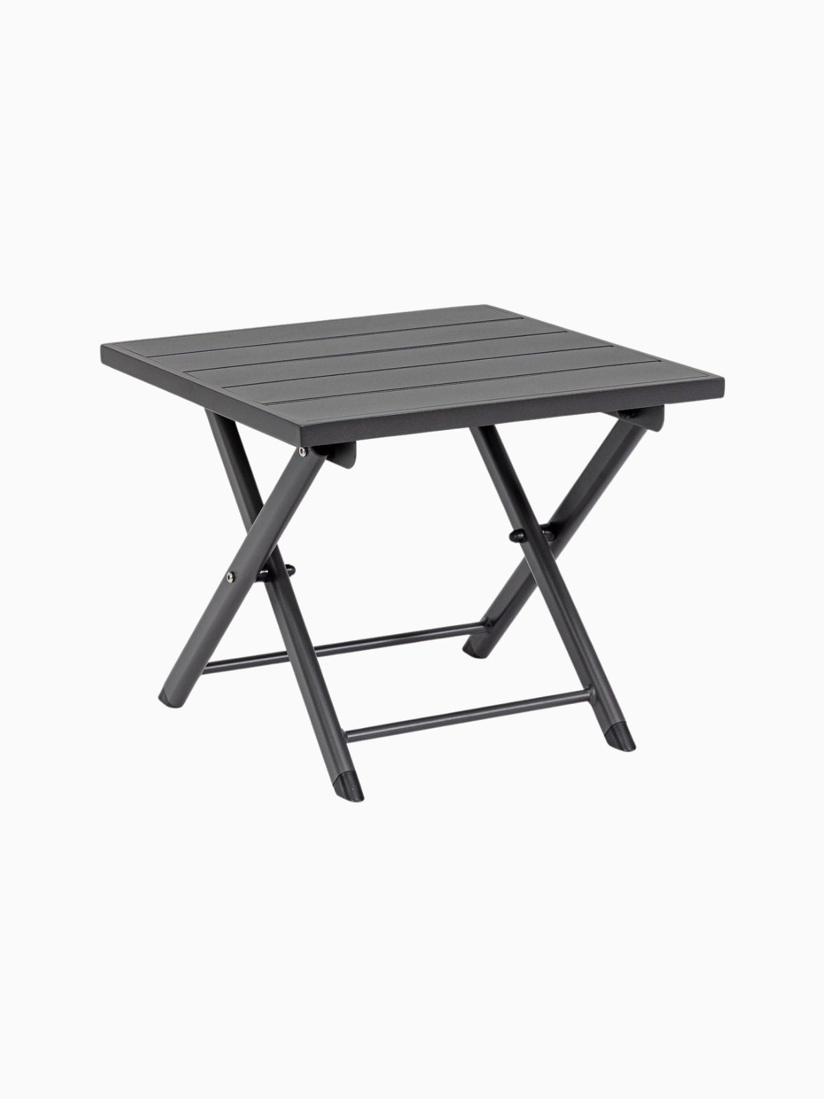 Tavolino da esterno Taylor 44x43 cm. in alluminio, colore nero-1
