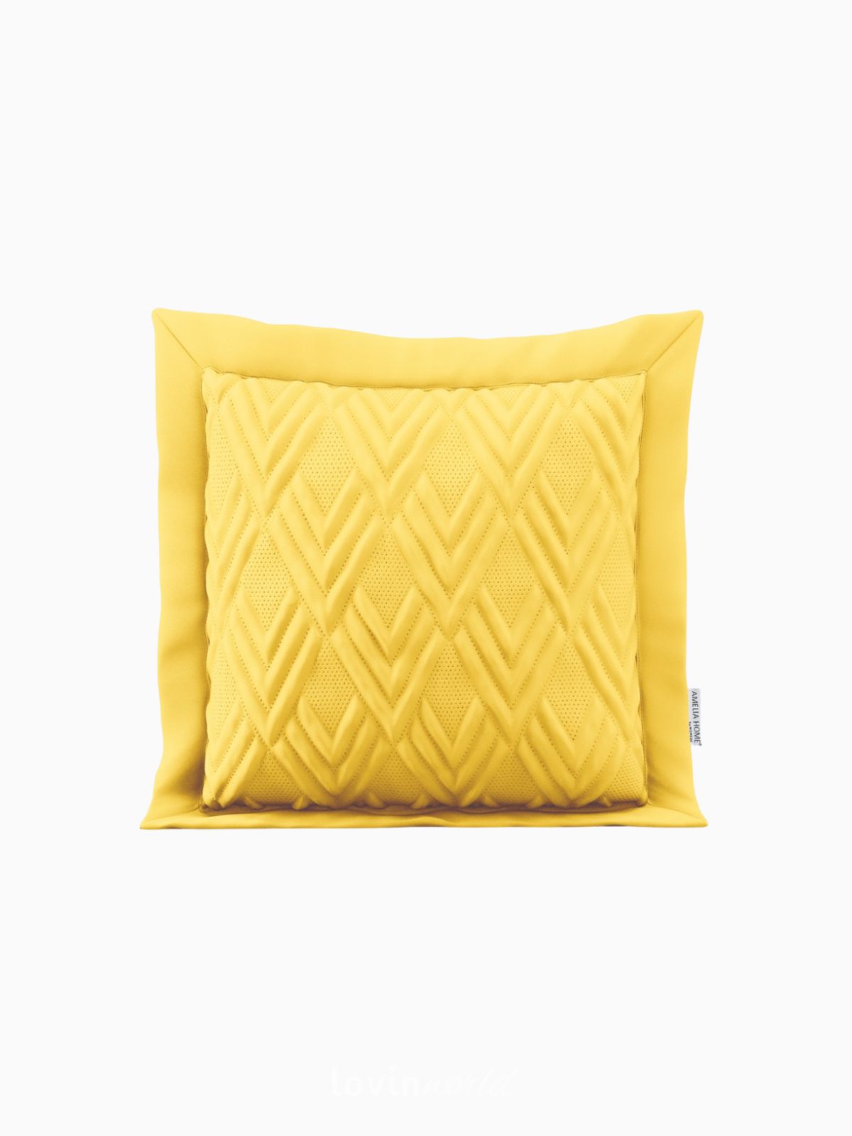 Cuscino decorativo Ophelia in colore giallo 45x45 cm.-1