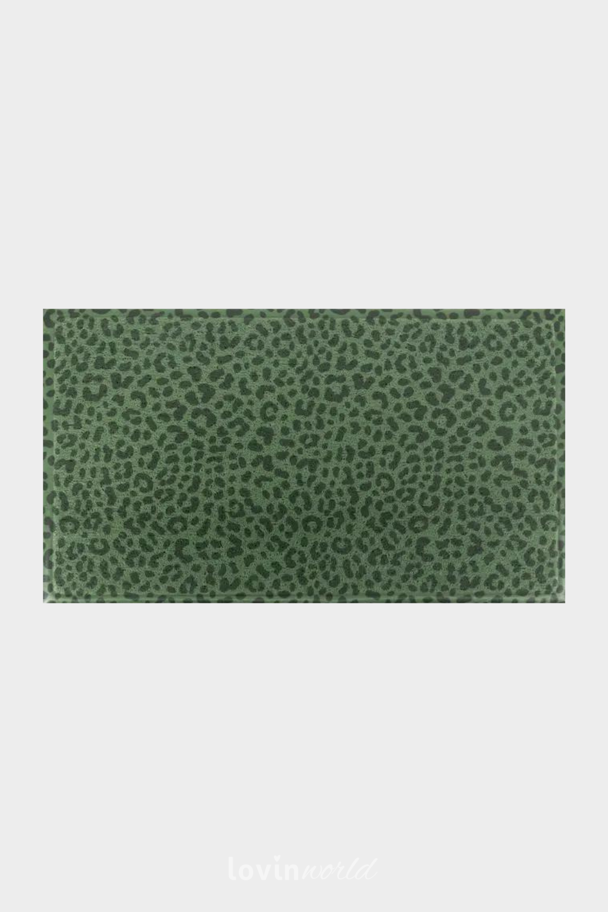 Zerbino particolare Leopardato, in colore verde 40x70 cm.-1