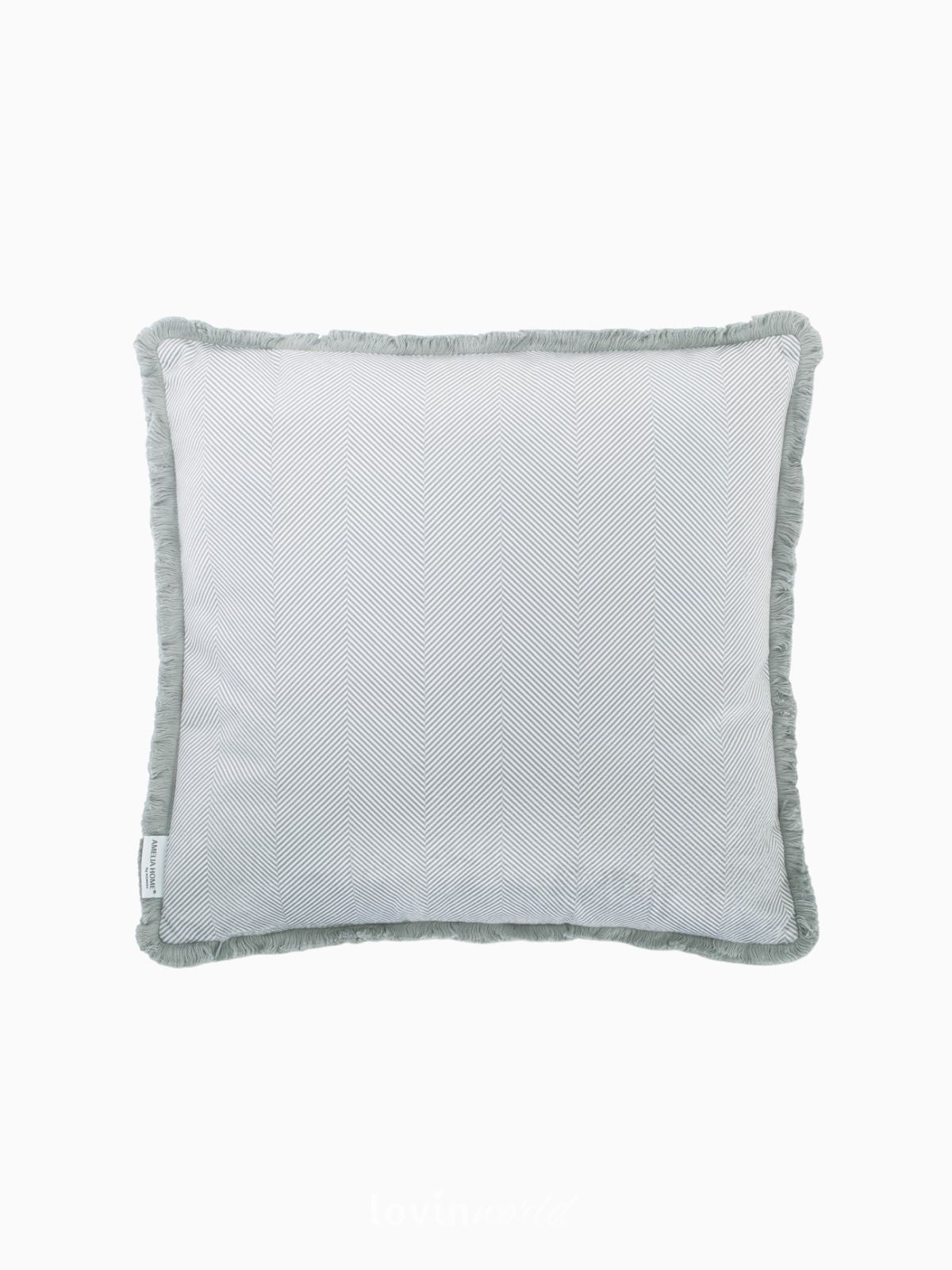 Cuscino decorativo in velluto Clear, colore grigio 45x45 cm.-1