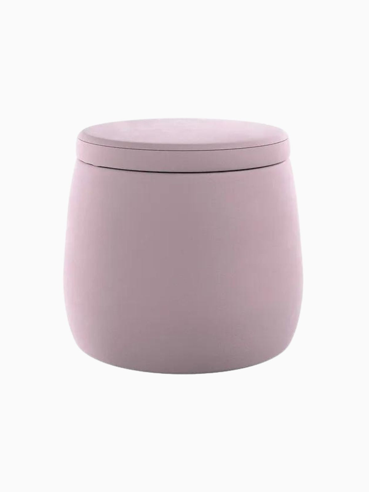 Pouf contenitore Candy Jar in velluto, colore rosa 40x40 cm.-1