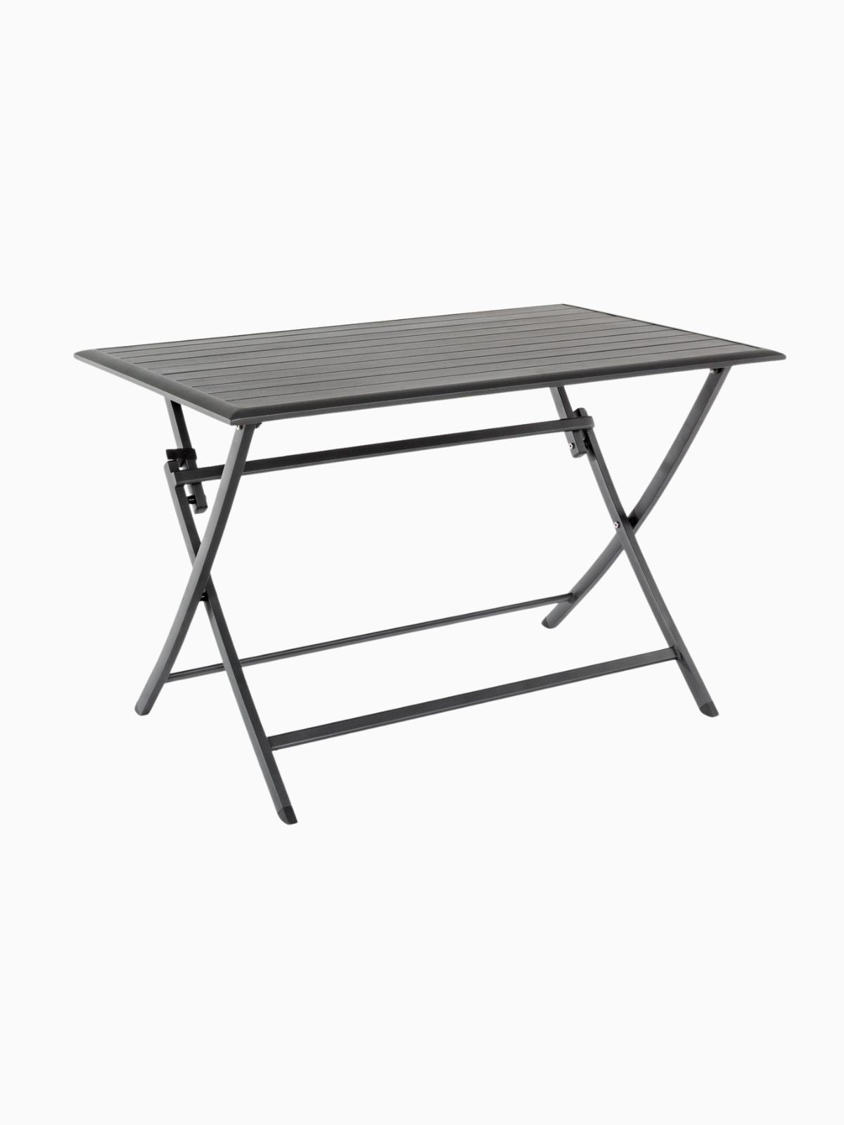 Tavolino pieghevole da esterno Elin 70x70 cm. in alluminio, colore nero-1