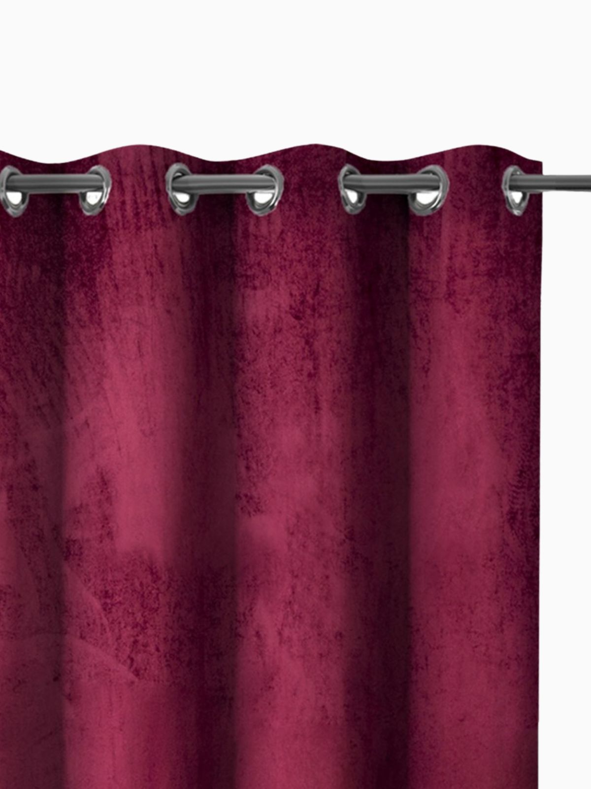 Tenda Velvet in colore bordeaux, effetto velluto 140x245 cm.-1