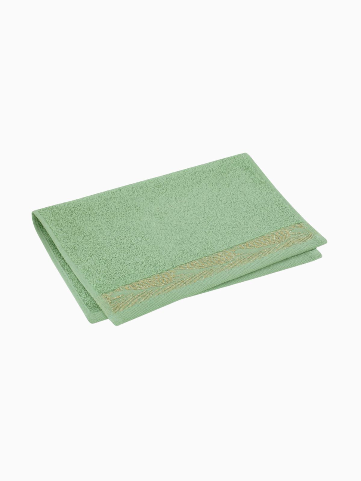 Asciugamano Allium in 100% cotone, colore verde 30x50 cm.-1