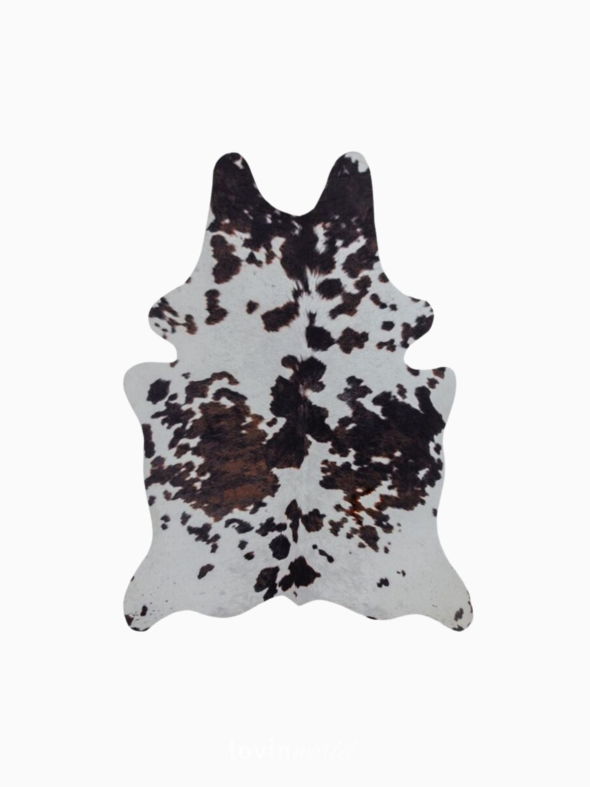 Tappeto animale Cow Print in poliestere, colore bianco e nero 155x195 cm.-1