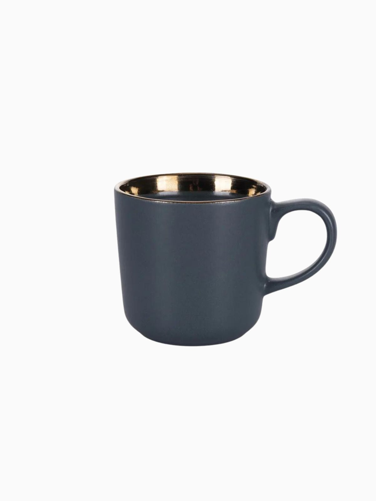 Set 4 Tazze mug Bilbao in gres, colore grigio scuro 40 cl.-1