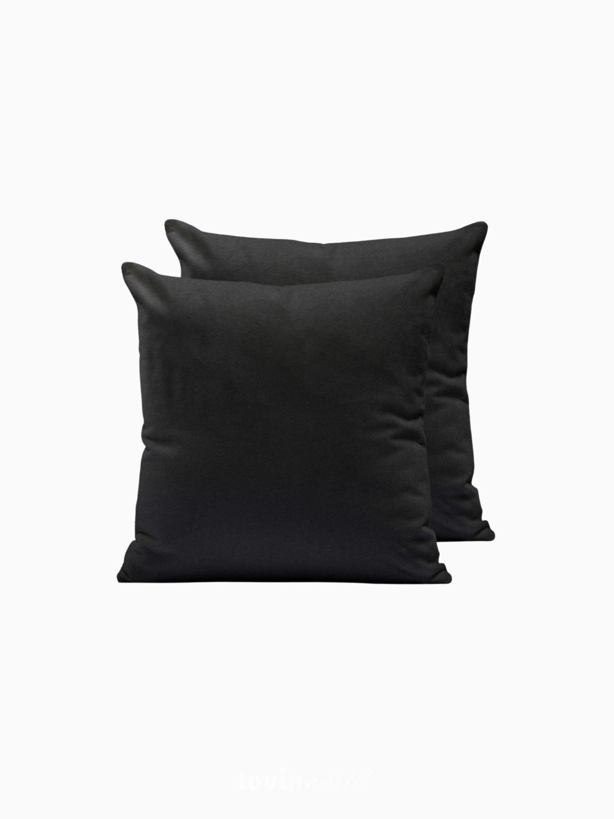 2 Federe per cuscino Amber in colore nero 50x50 cm.-1