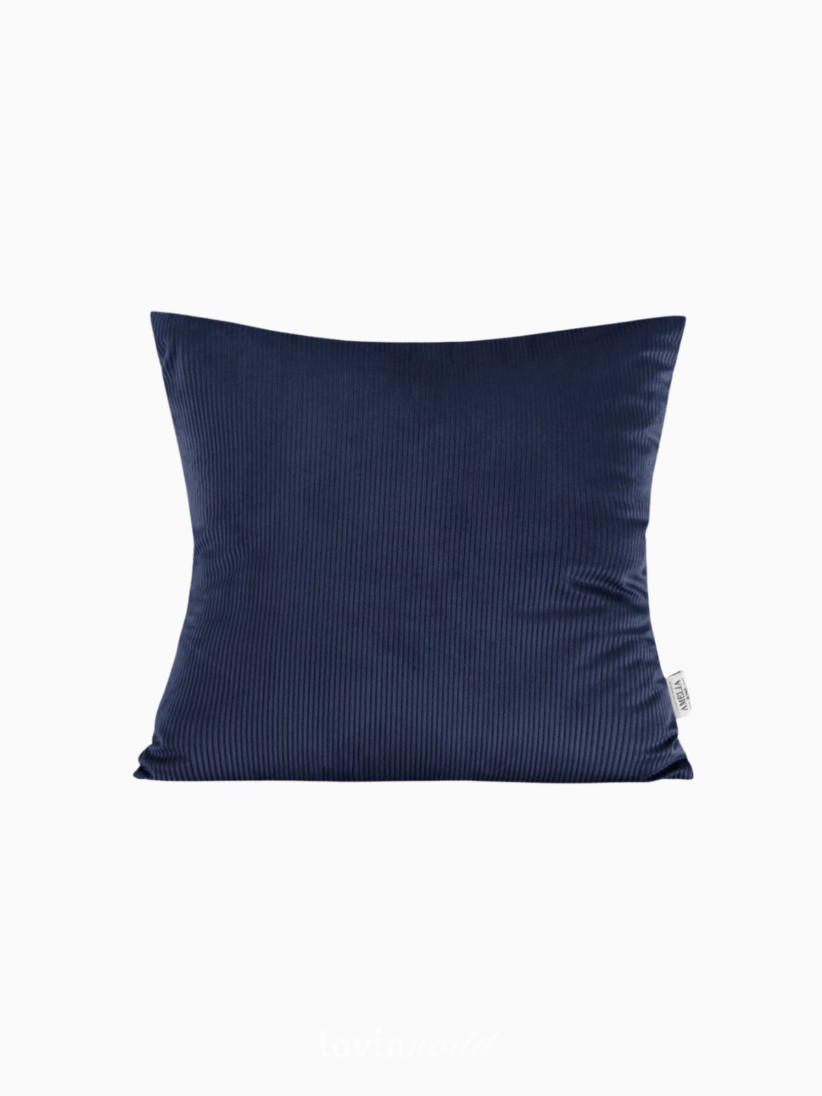 Cuscino decorativo in velluto Duffy, colore blu 45x45 cm.-1
