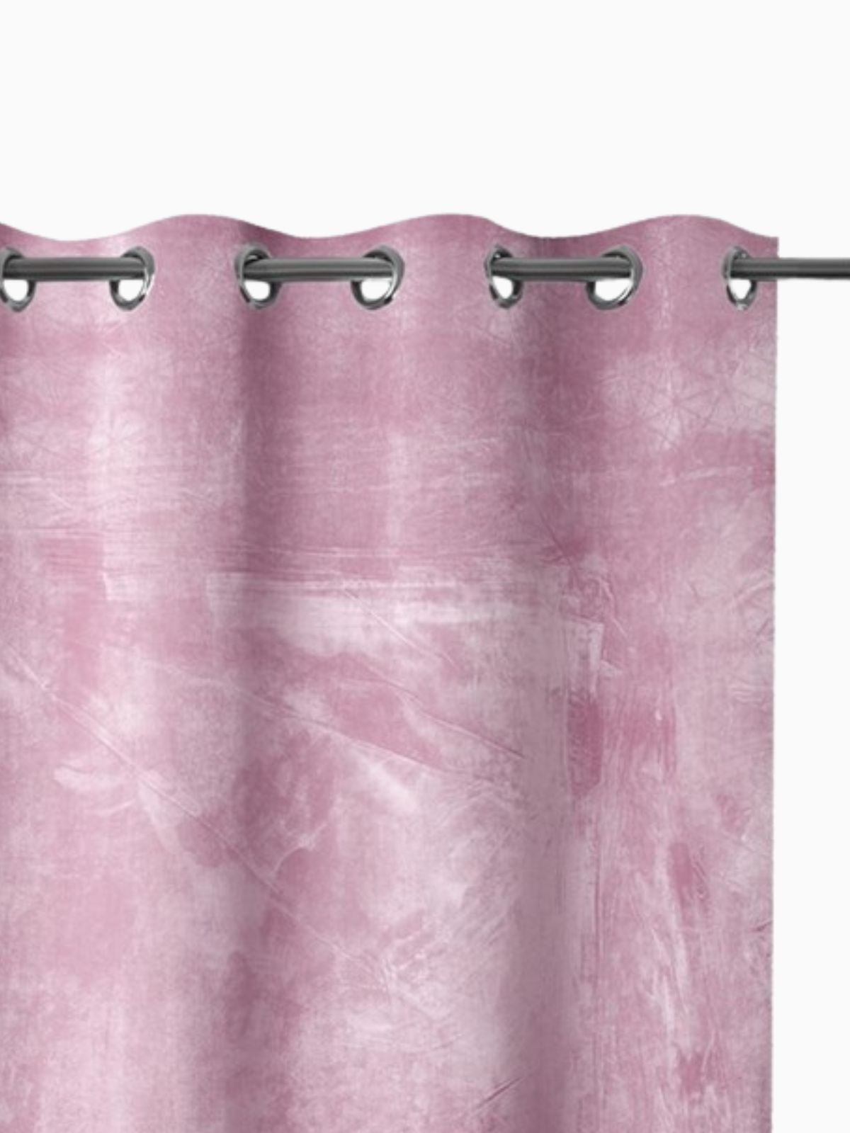 Tenda Velvet in colore rosa, effetto velluto 140x270 cm.-1