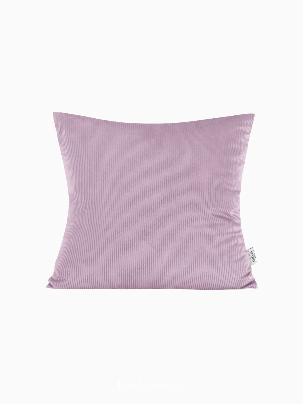 Cuscino decorativo in velluto Duffy, colore rosa 45x45 cm.-1