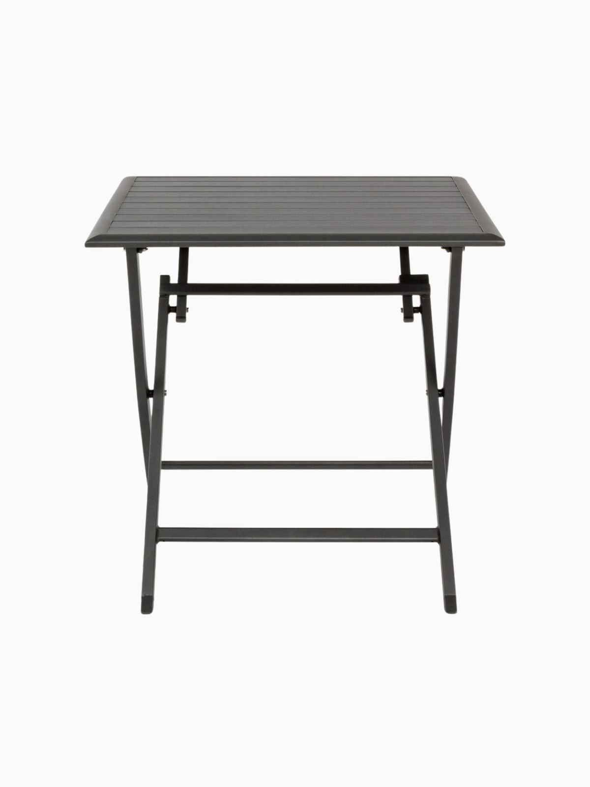 Tavolino pieghevole da esterno Elin 70x70 cm. in alluminio, colore nero-2