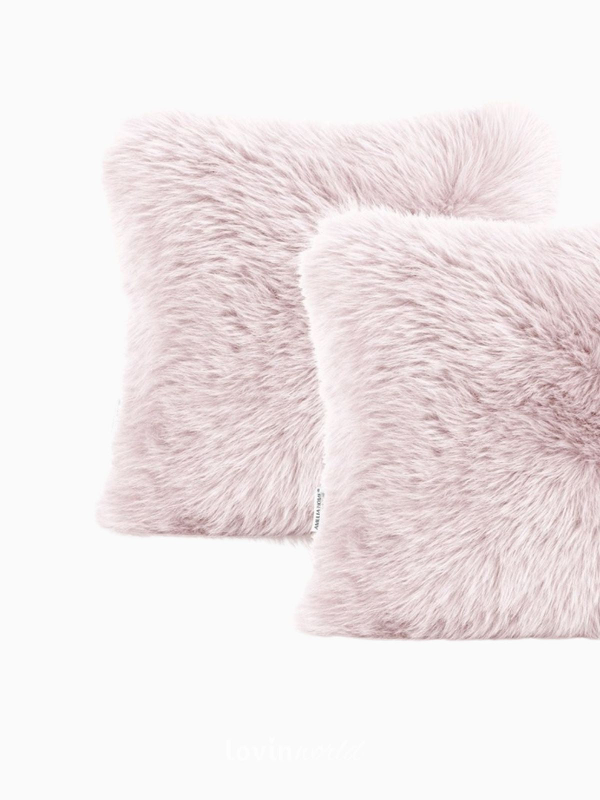 2 Federe per cuscino Dokka in colore rosa 45x45 cm.-3