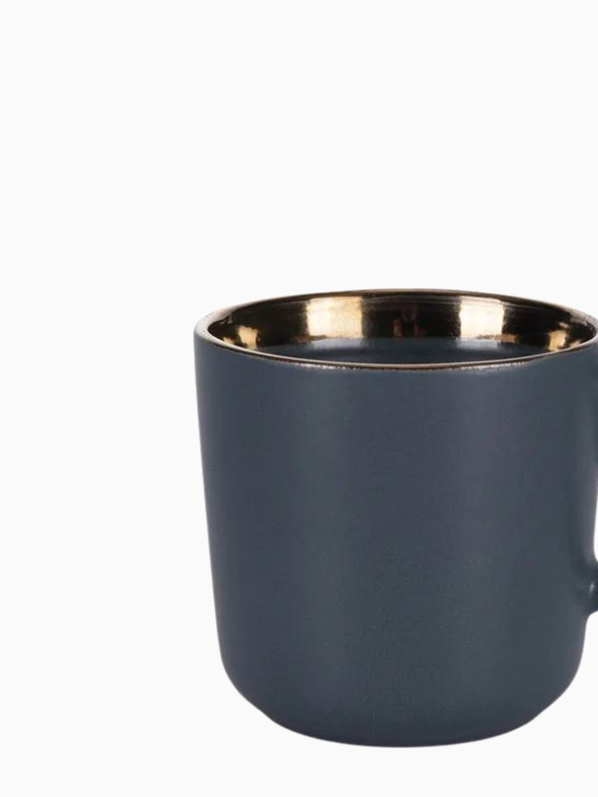 Set 4 Tazze mug Bilbao in gres, colore grigio scuro 40 cl.-2