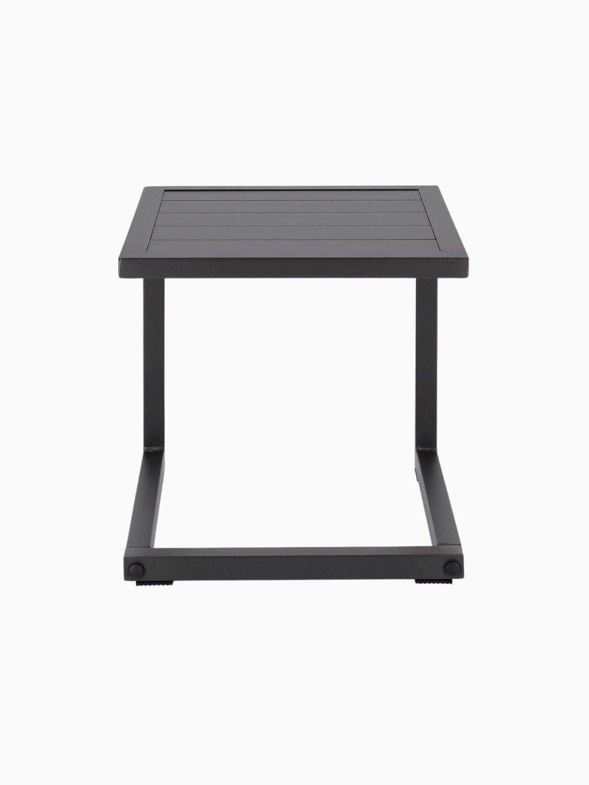 Tavolino da esterno Hilde 40x40 cm. in alluminio, colore nero-3