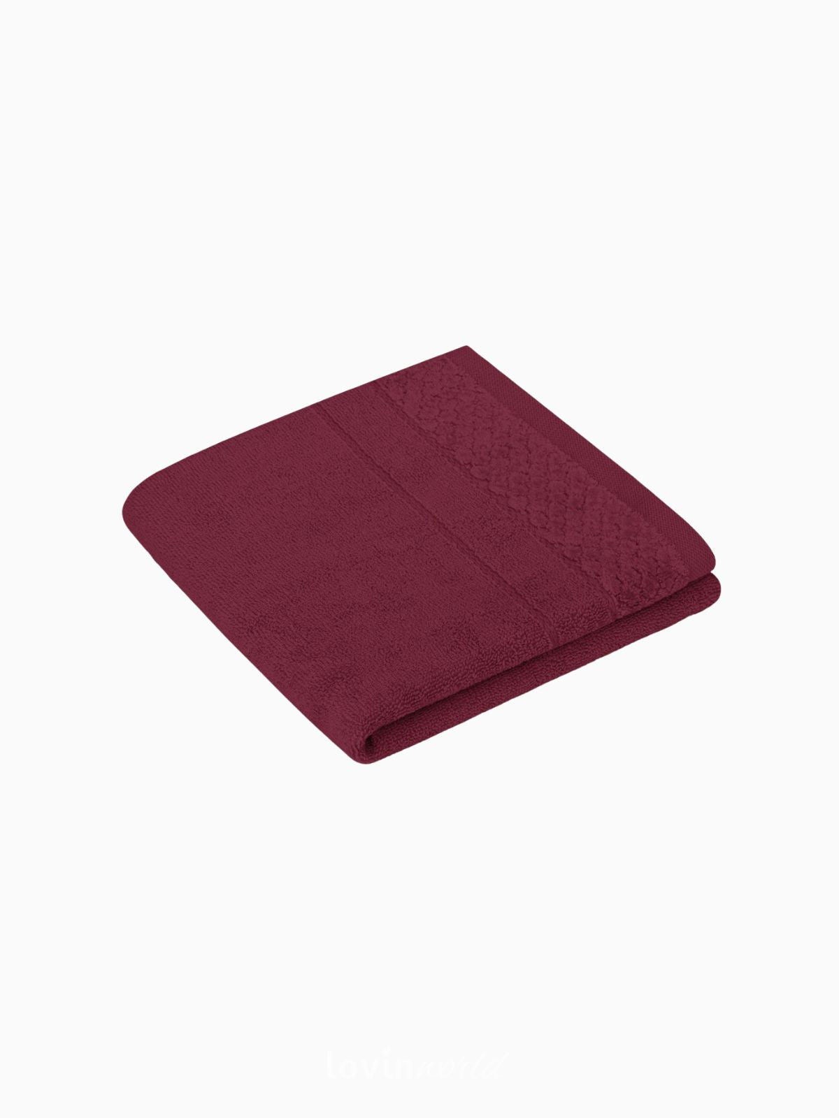 Set 2 Asciugamani da bagno Rubrum in 100% cotone, colore rosso-2