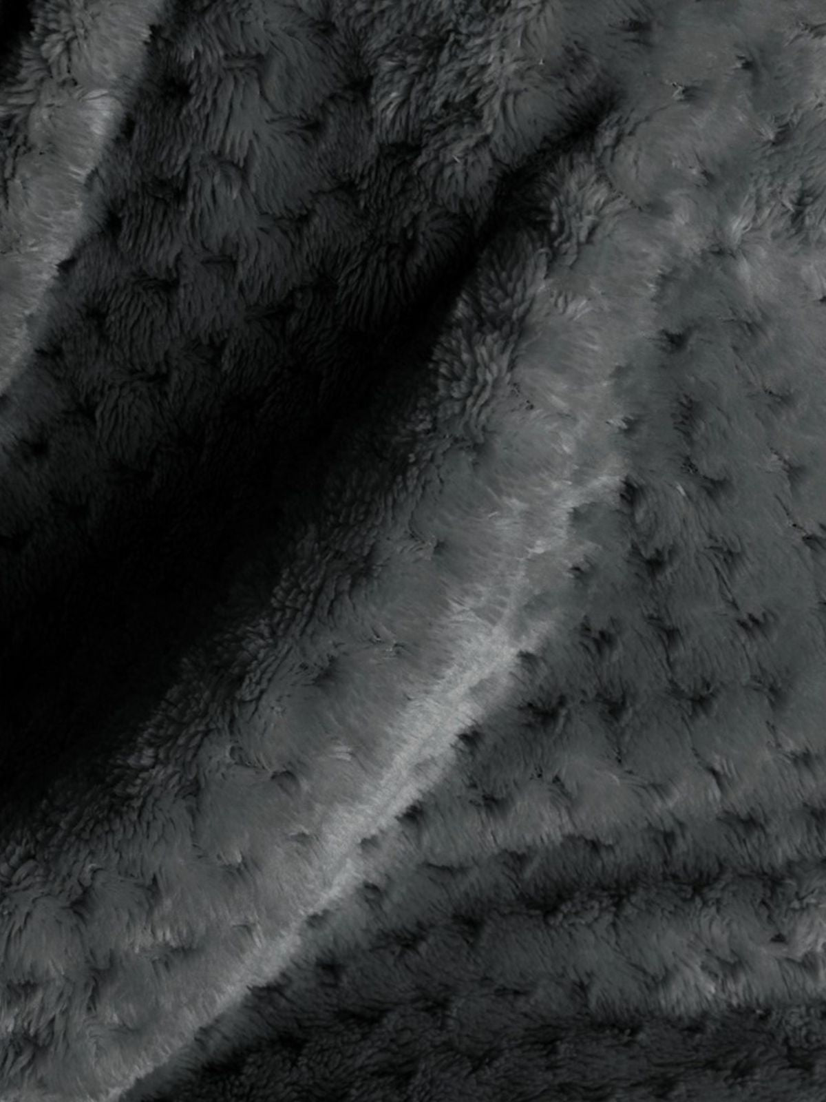 Plaid Coperta Shleepy in colore grigio 70x150 cm.-2