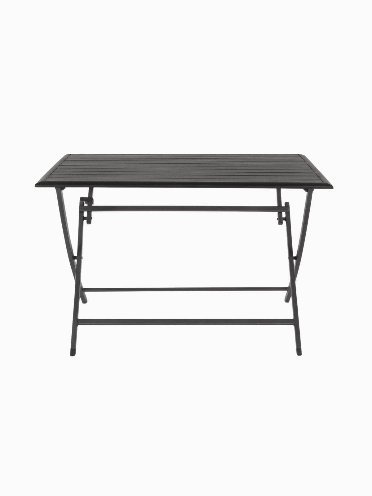Tavolino pieghevole da esterno Elin 70x70 cm. in alluminio, colore nero-3