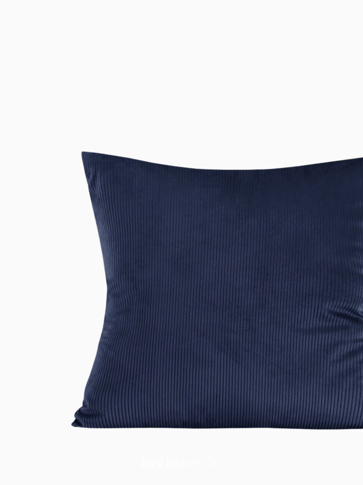 Cuscino decorativo in velluto Duffy, colore blu 45x45 cm.-3