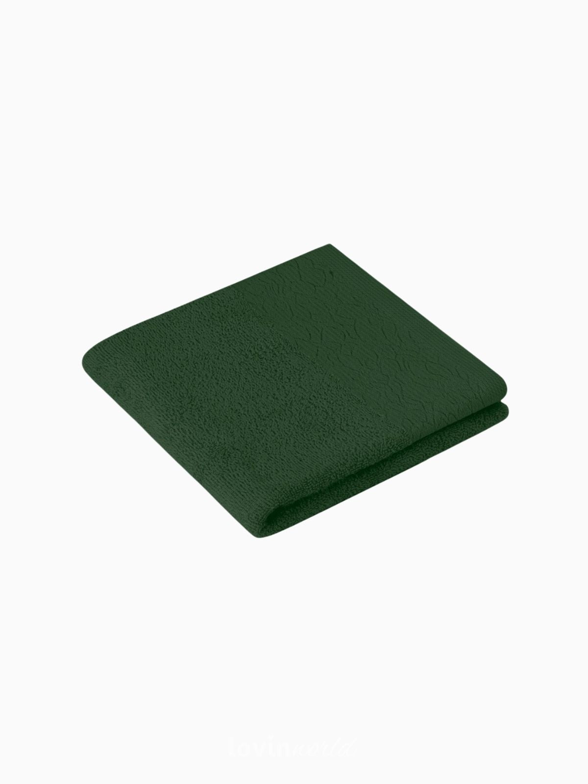 Set 2 Asciugamani da bagno Flos in 100% cotone, colore verde-2