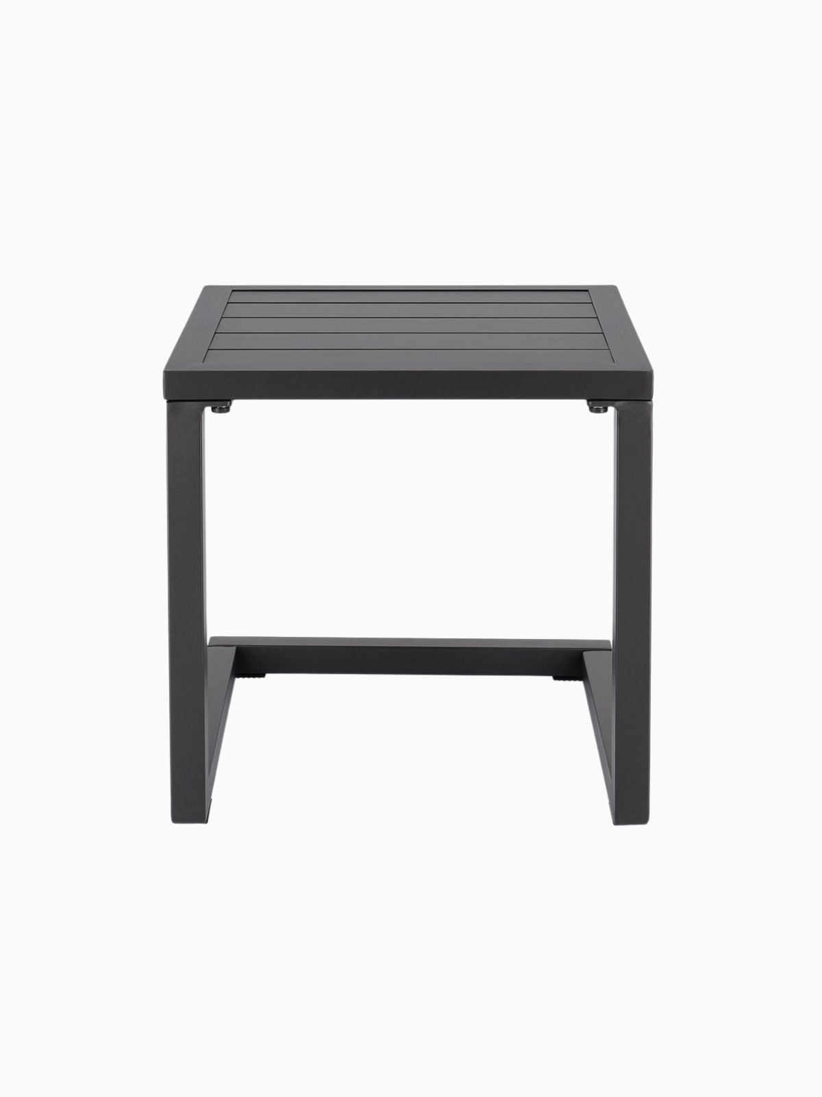 Tavolino da esterno Hilde 40x40 cm. in alluminio, colore nero-4