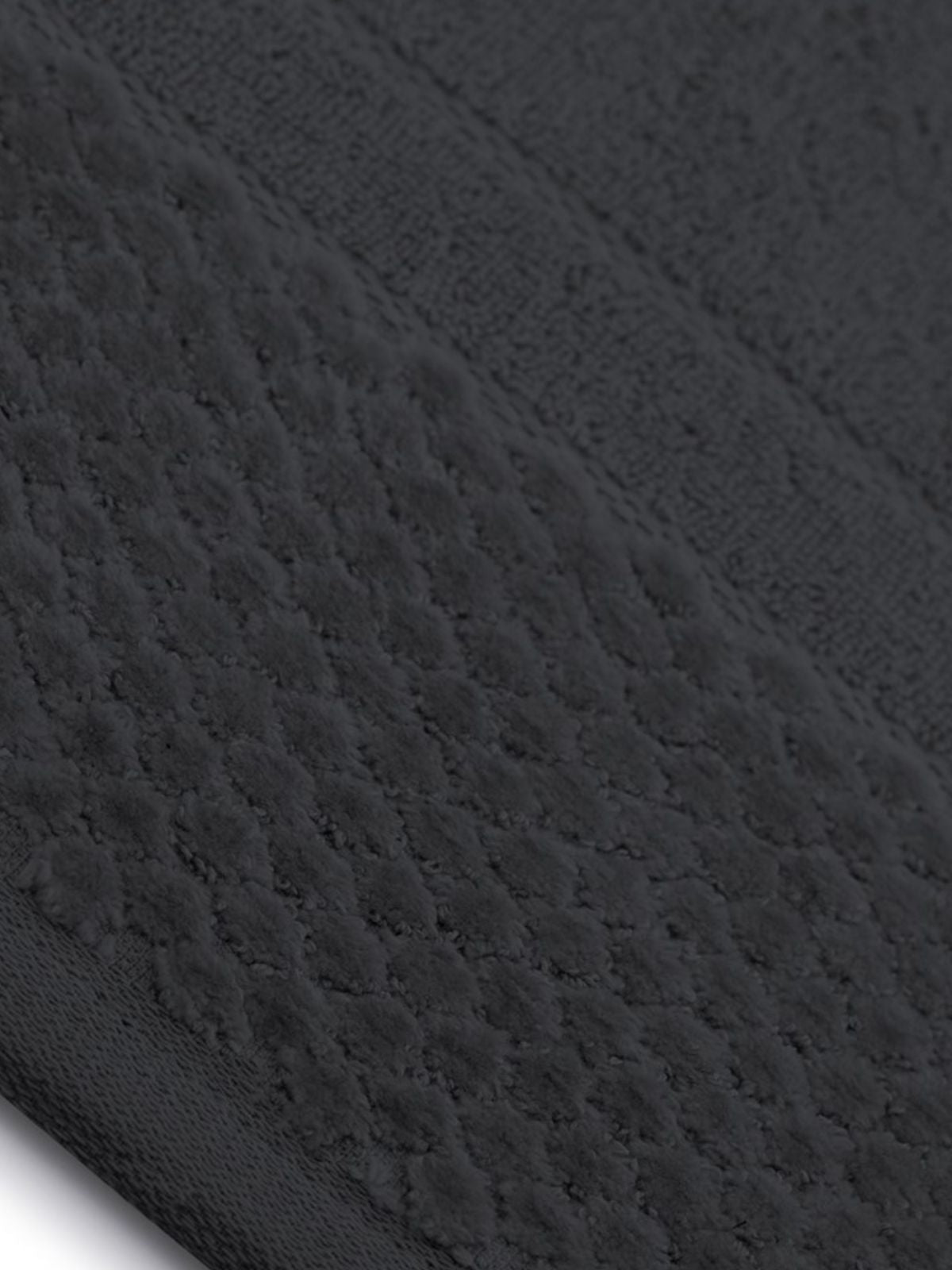 Set 2 Asciugamani da bagno Rubrum in 100% cotone, colore nero-3