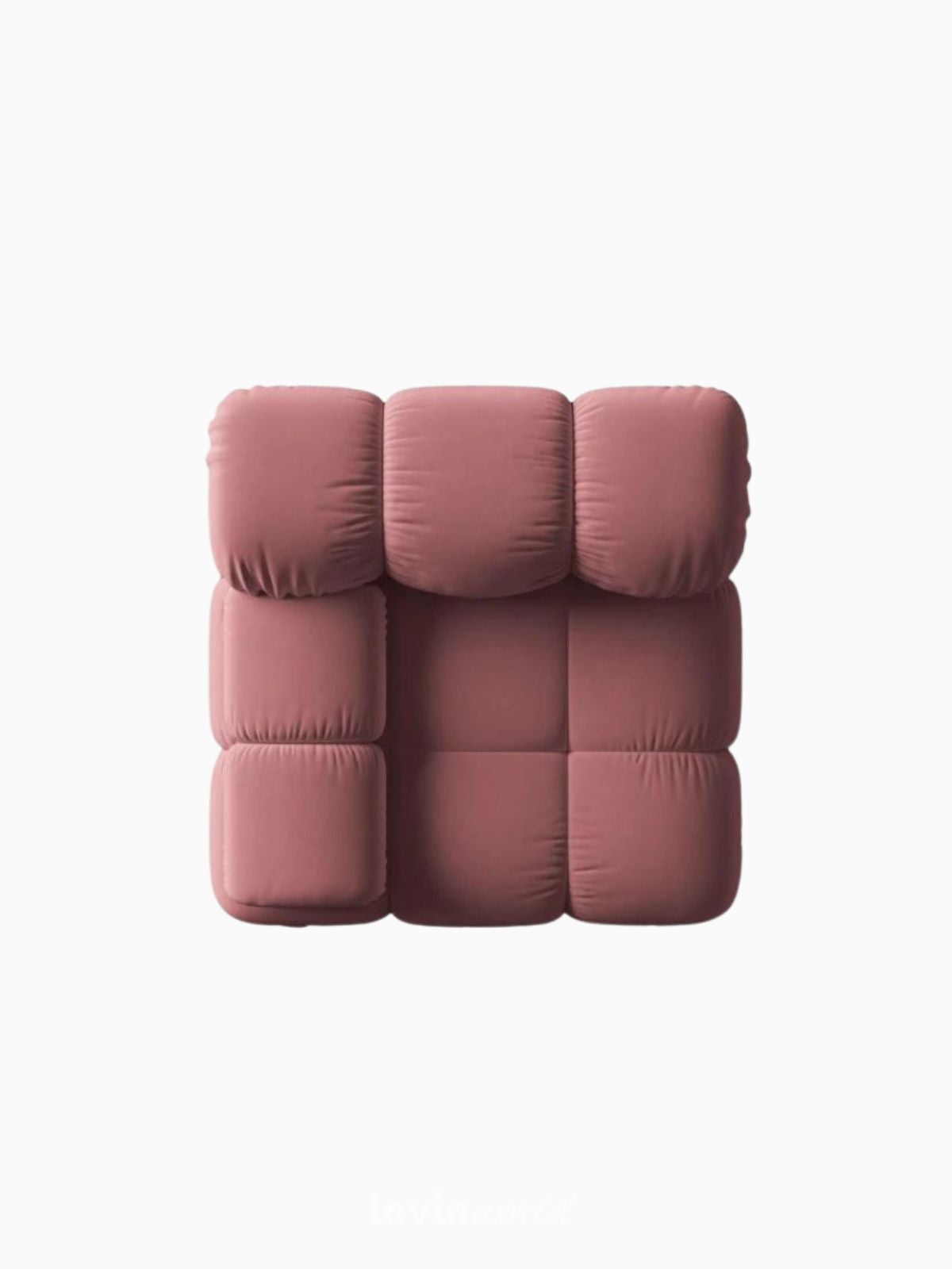 Divano modulare Bellis in velluto, colore rosa-5