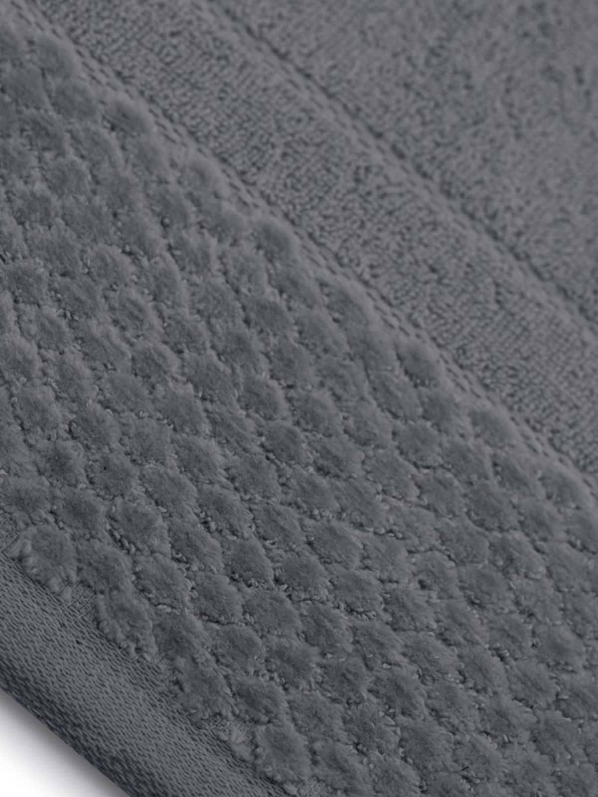 Set 3 Asciugamani da bagno Rubrum in 100% cotone, colore grigio-3