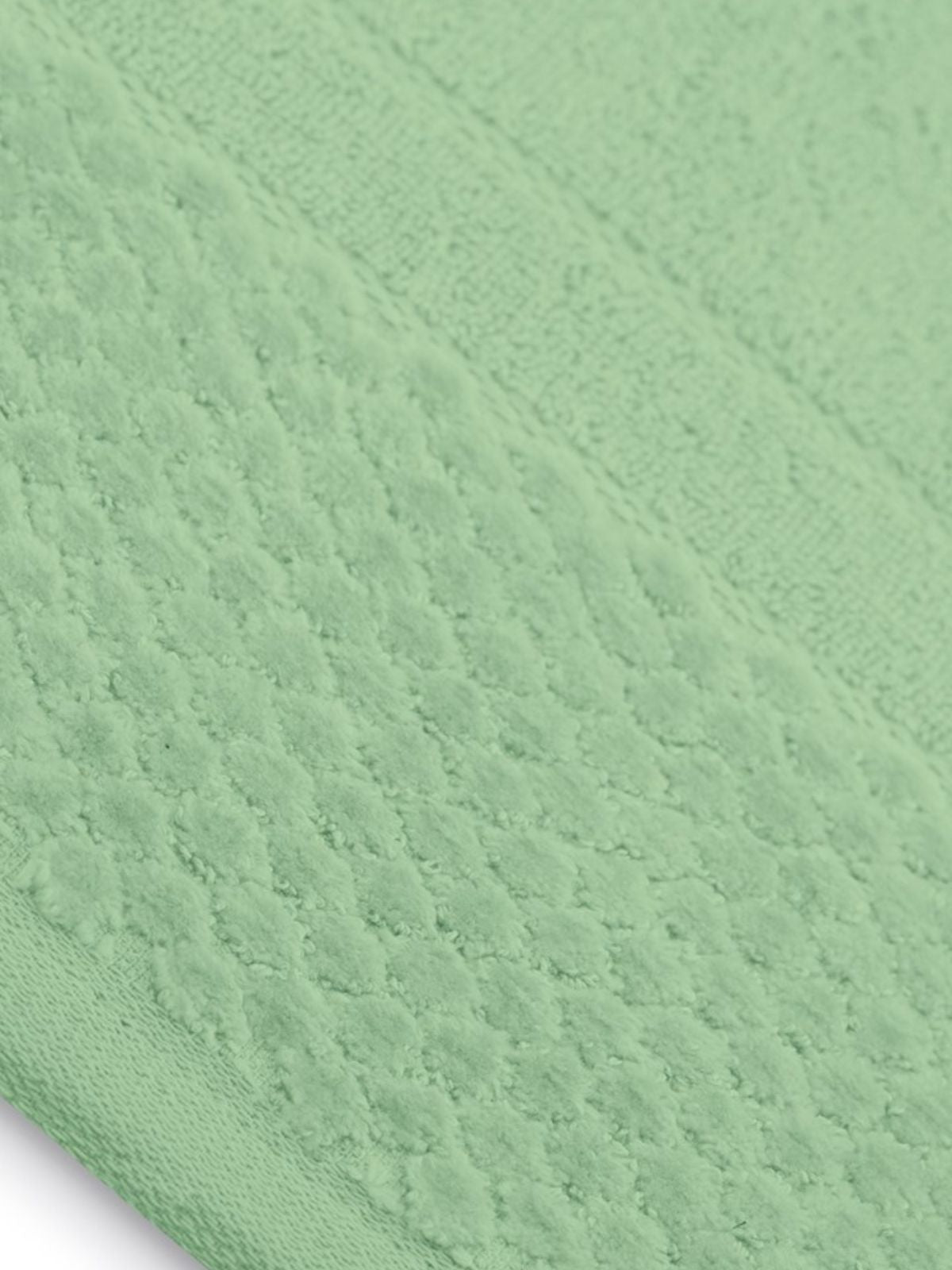 Set 3 Asciugamani da bagno Rubrum in 100% cotone, colore verde chiaro-3