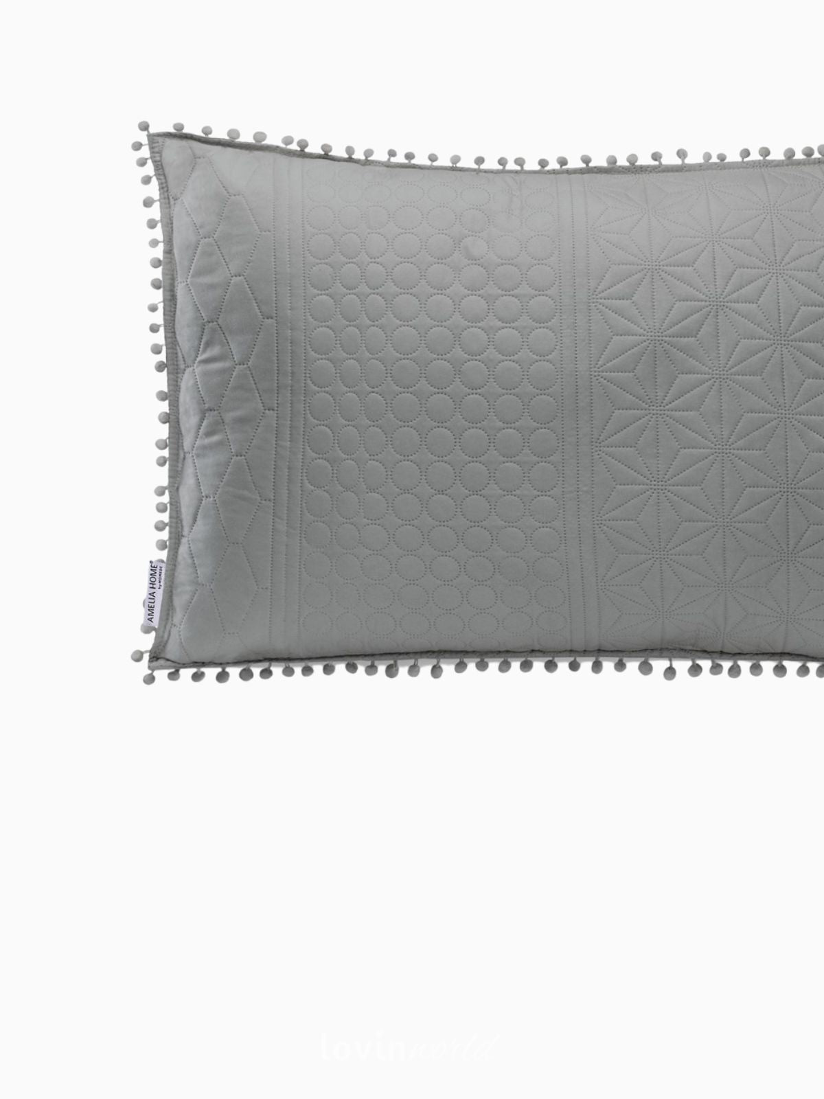 Cuscino decorativo Meadore in colore grigio 50x70 cm.-3