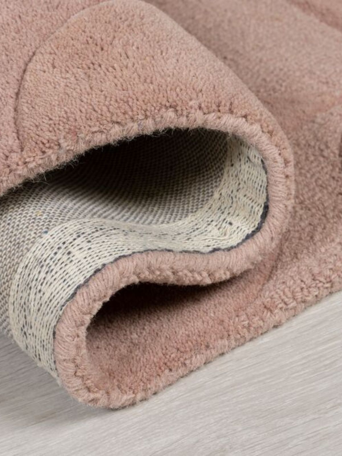 Tappeto moderno Gigi in lana, colore rosa-3