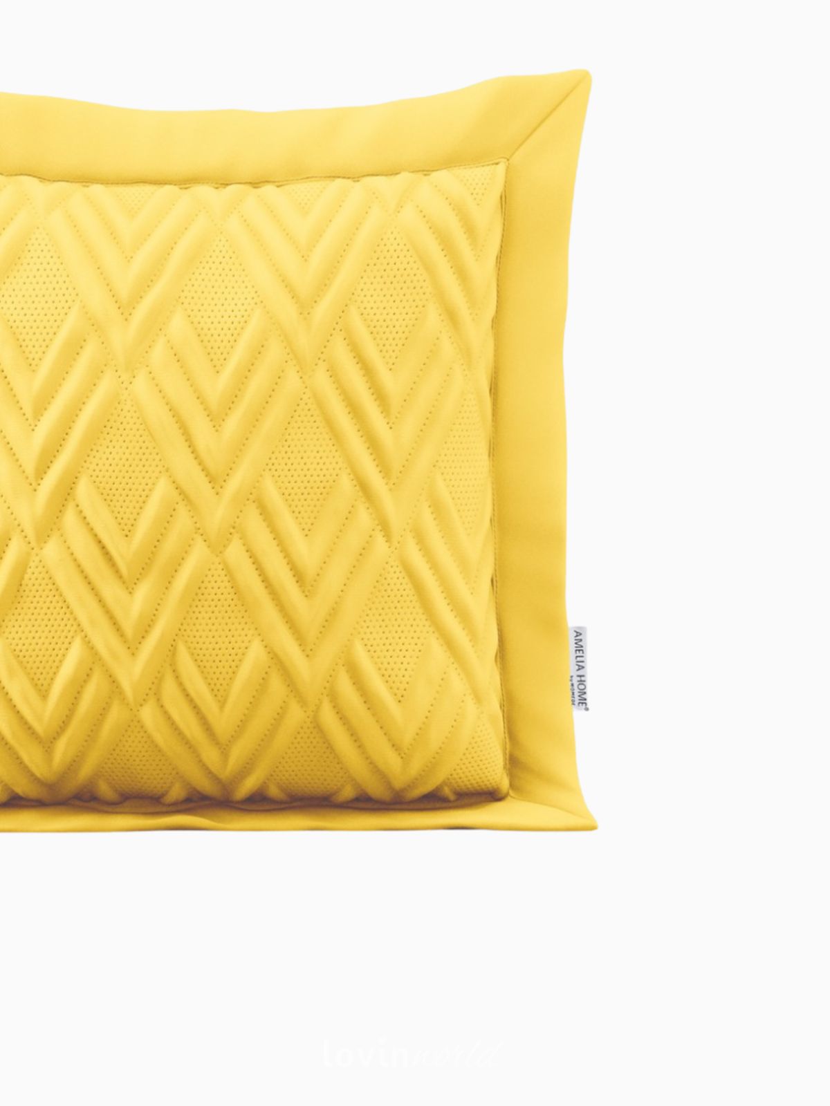 Cuscino decorativo Ophelia in colore giallo 45x45 cm.-6