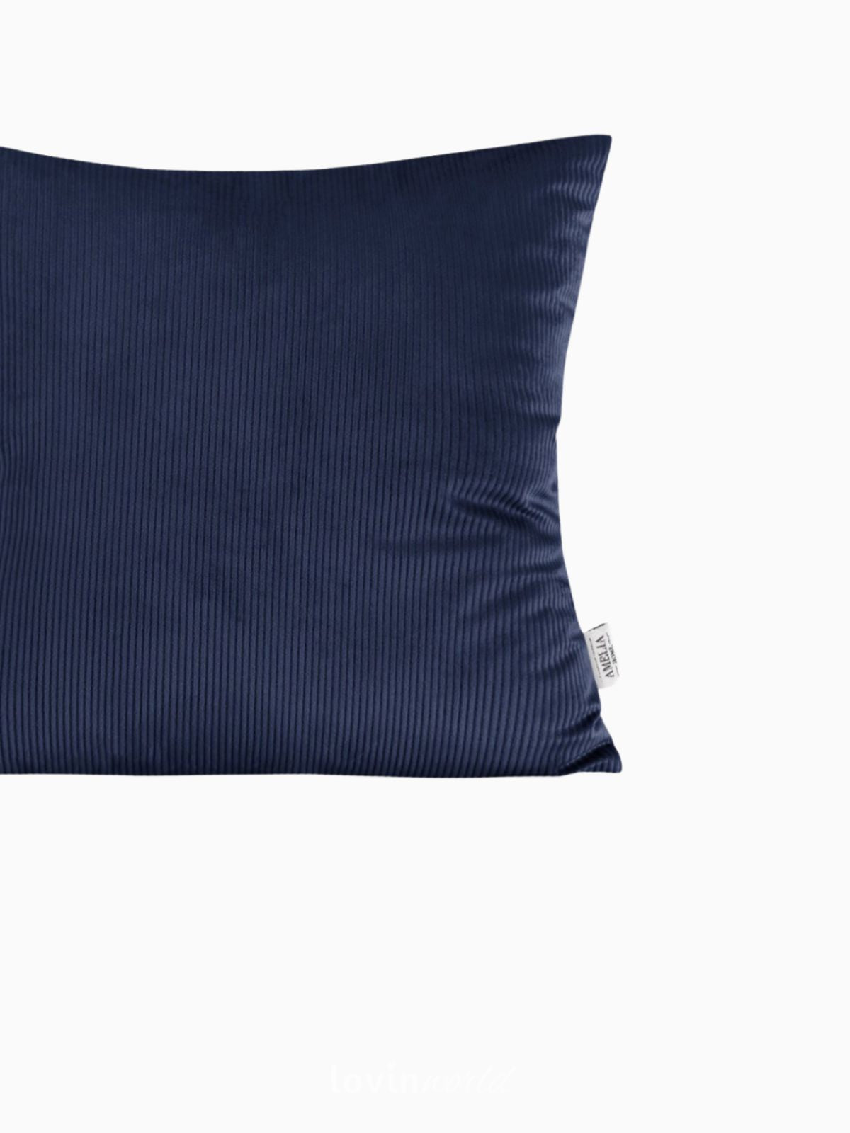 Cuscino decorativo in velluto Duffy, colore blu 45x45 cm.-4