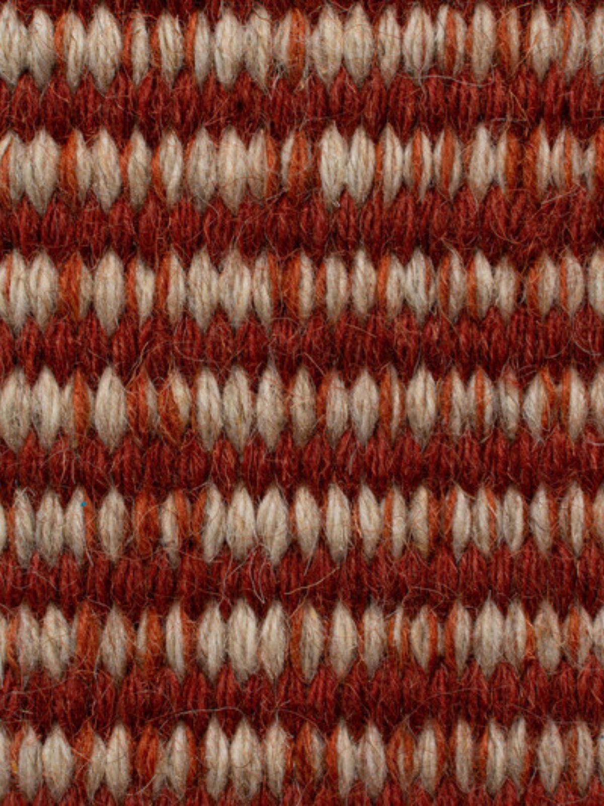 Runner Anu in lana, colore ruggine e multicolore 60x200 cm.-5
