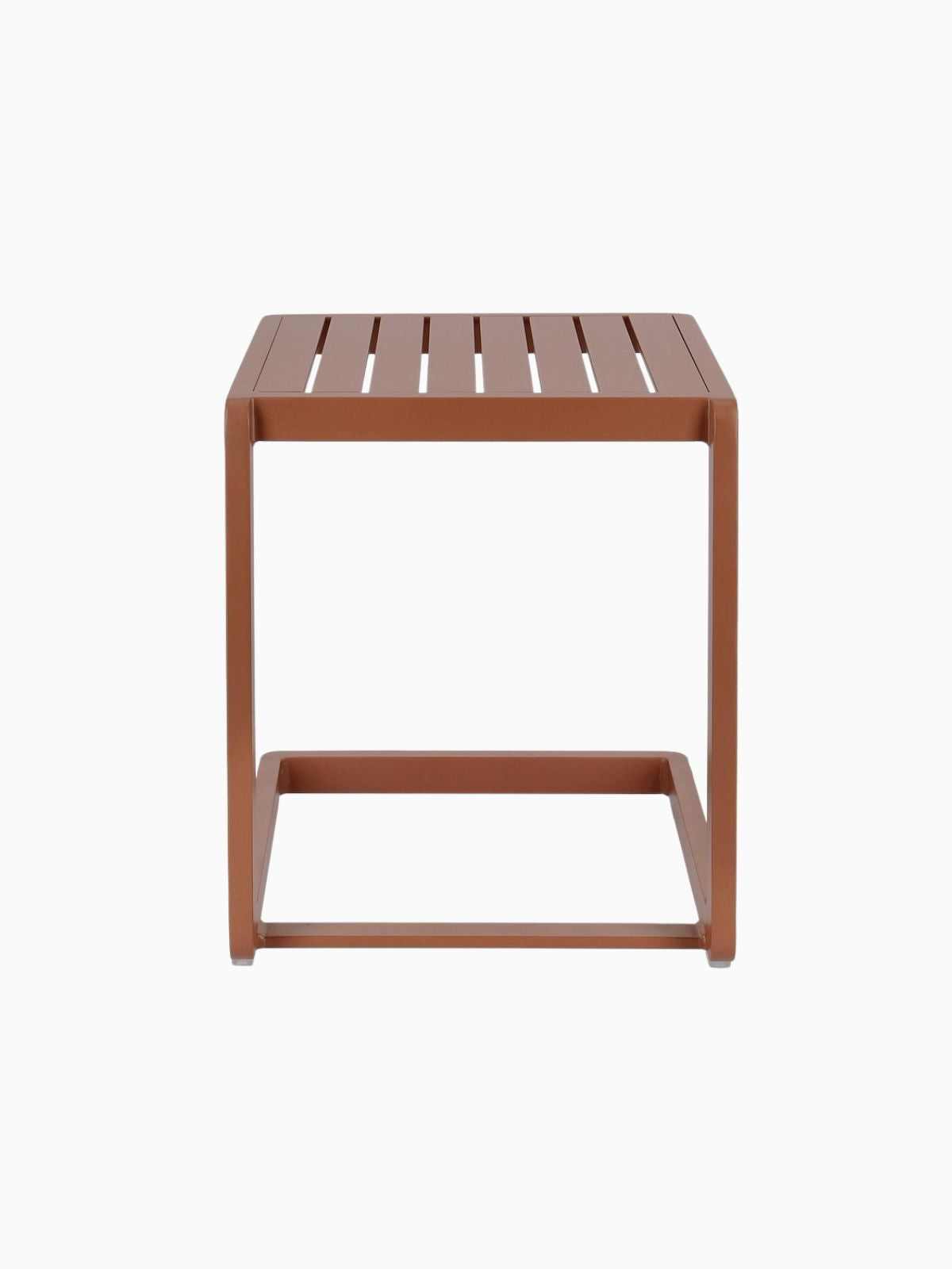 Tavolino da esterno Konnor 40x40 cm. in alluminio, colore marrone-4