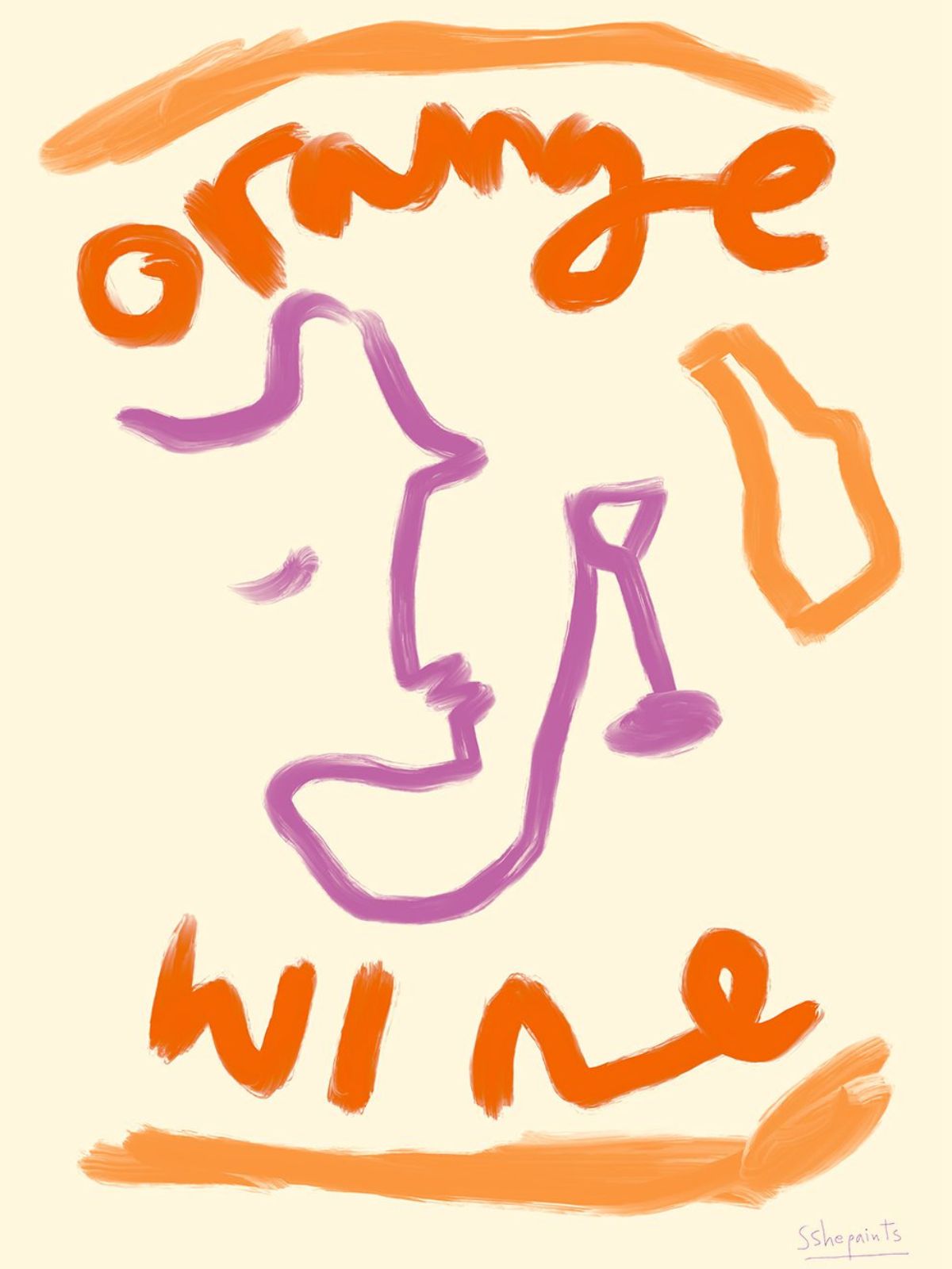 Poster Orange Wine by Ruby Hughes-4