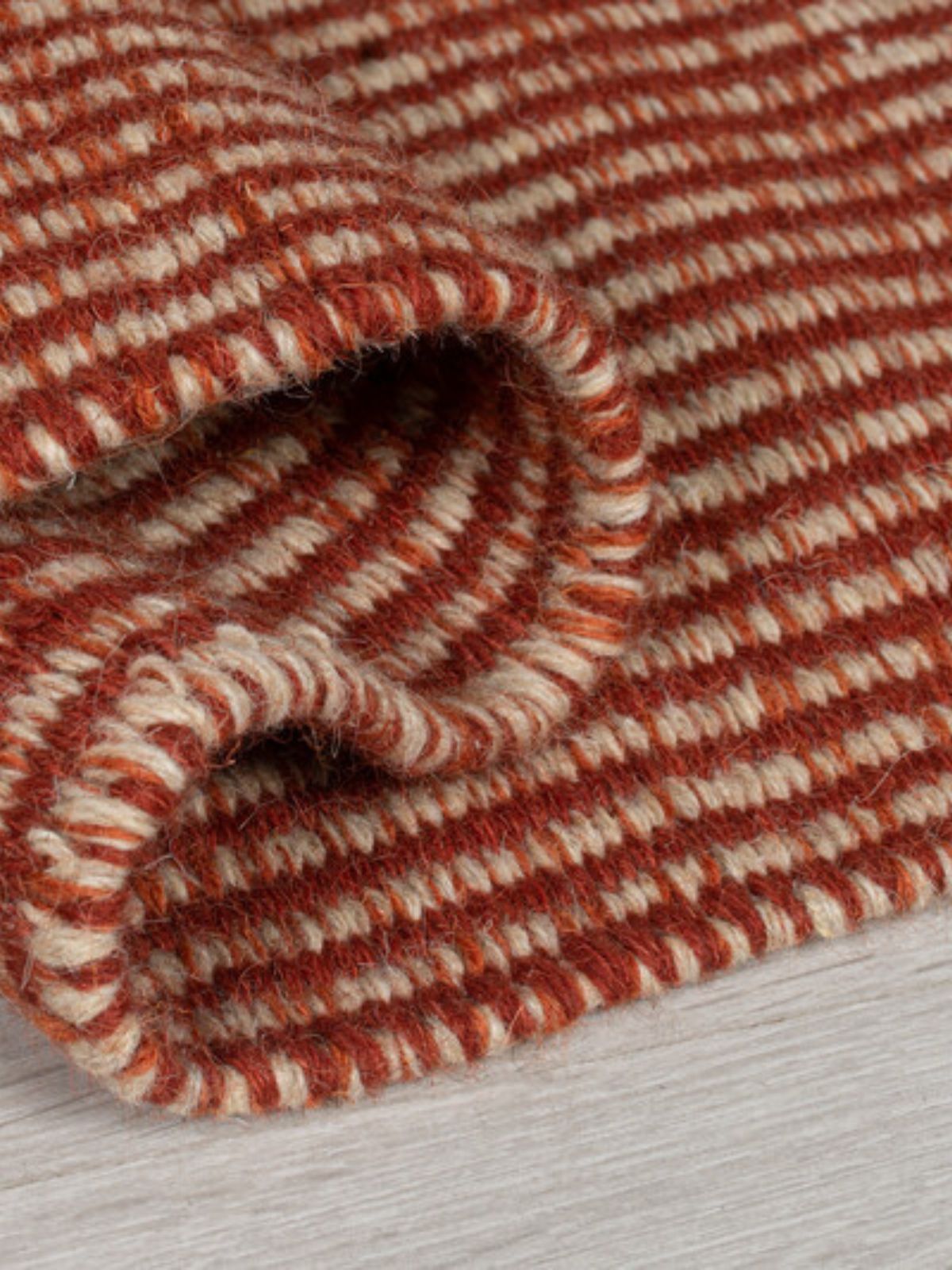 Runner Anu in lana, colore ruggine e multicolore 60x200 cm.-3