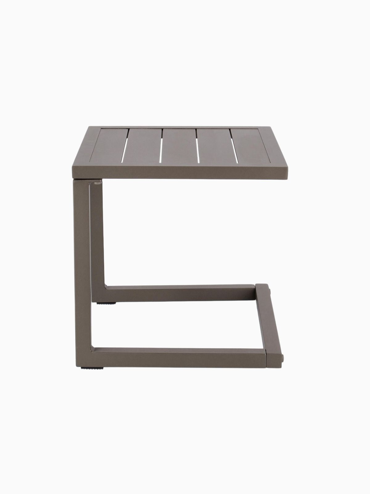 Tavolino da esterno Hilde 40x40 cm. in alluminio, colore marrone-2