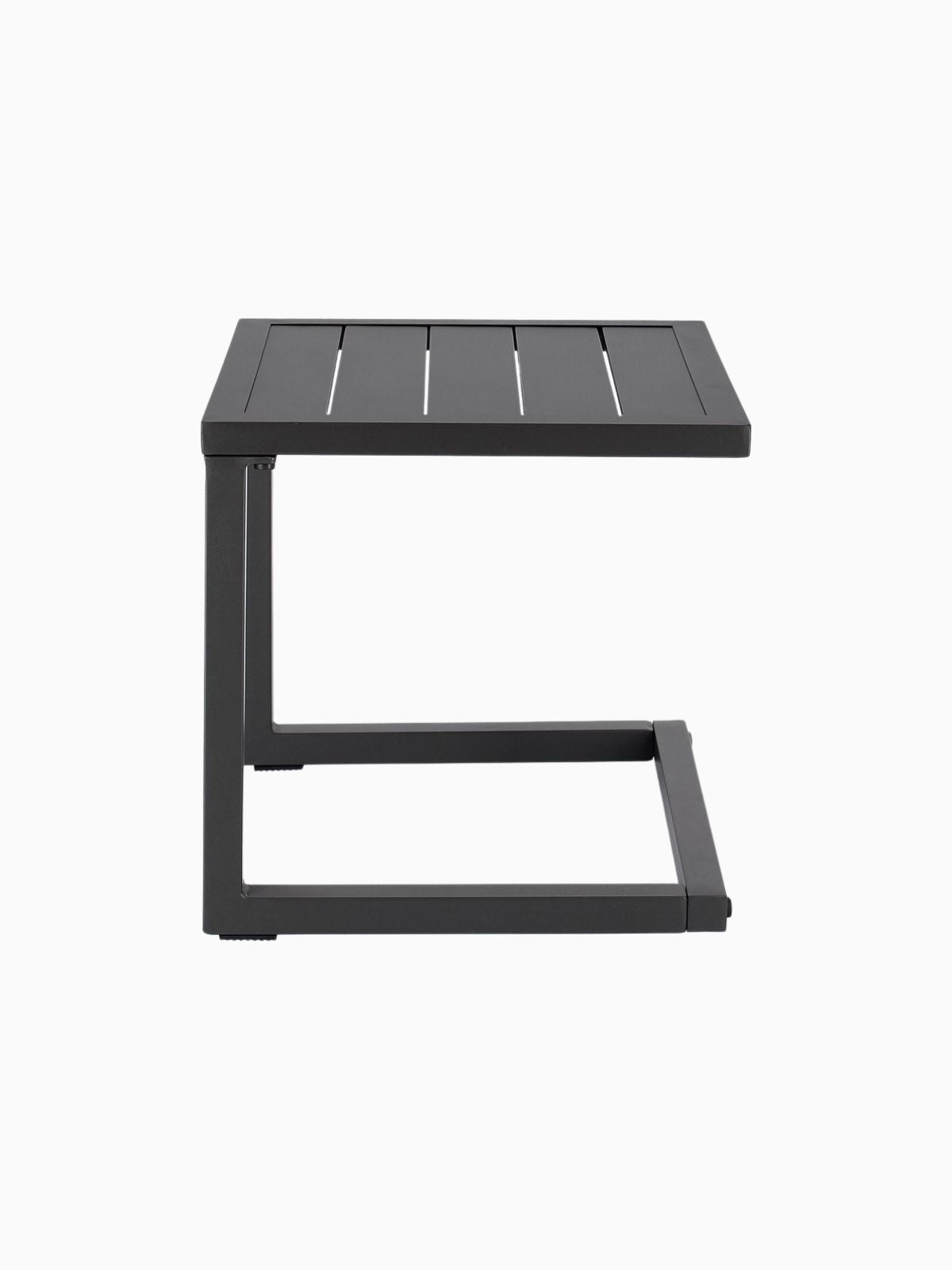 Tavolino da esterno Hilde 40x40 cm. in alluminio, colore nero-2