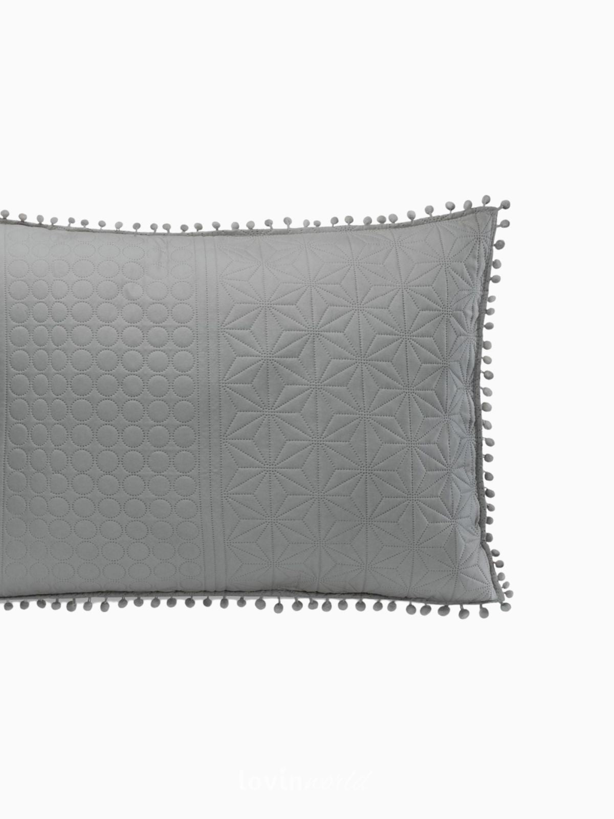 Cuscino decorativo Meadore in colore grigio 50x70 cm.-4
