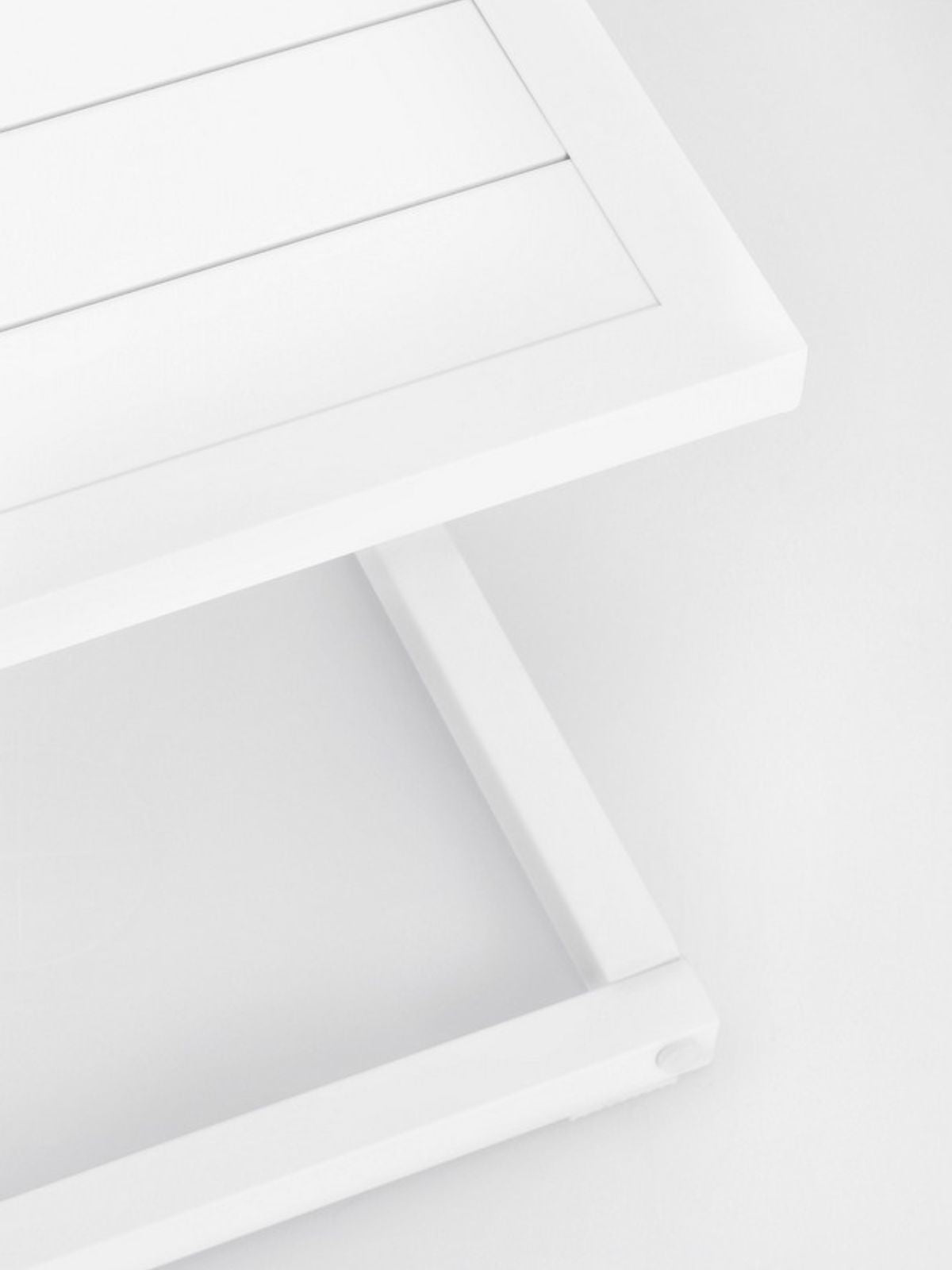 Tavolino da esterno Hilde 40x40 cm. in alluminio, colore bianco-5