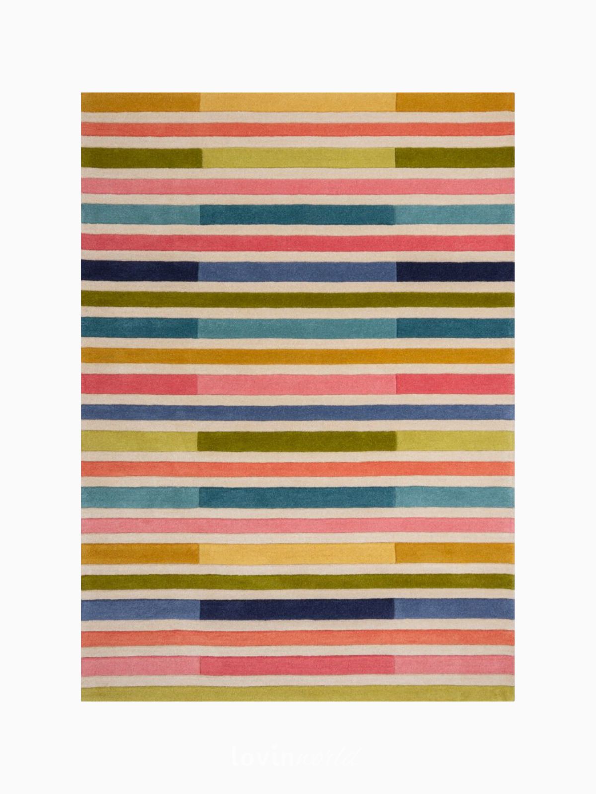 Tappeto di design Piano in lana, multicolore-1