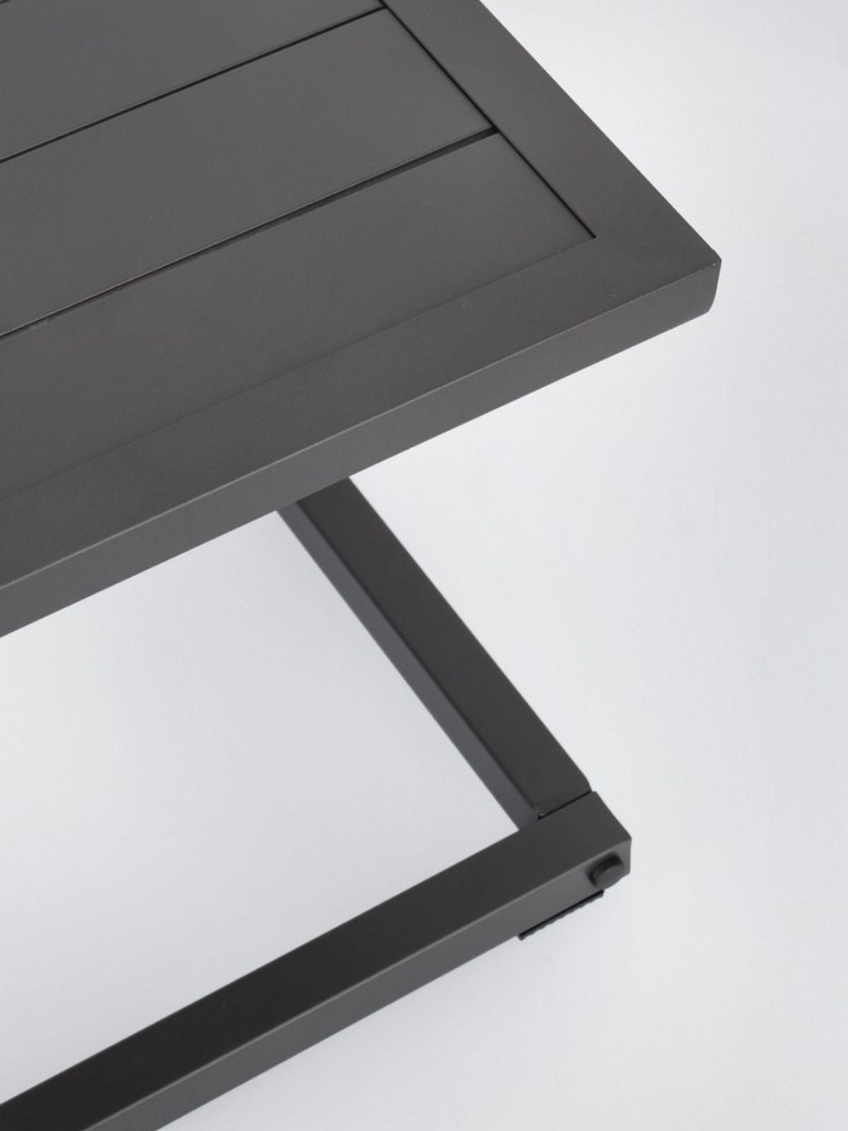 Tavolino da esterno Hilde 40x40 cm. in alluminio, colore nero-5