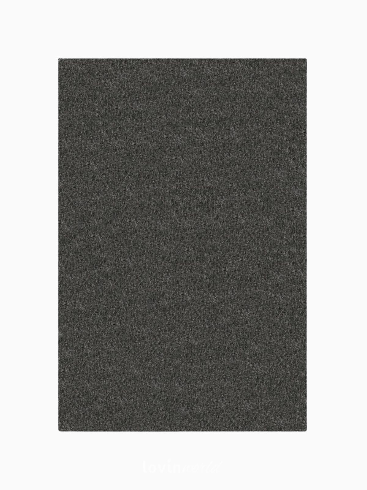 Tappeto shaggy Velvet in poliestere, colore grigio-1