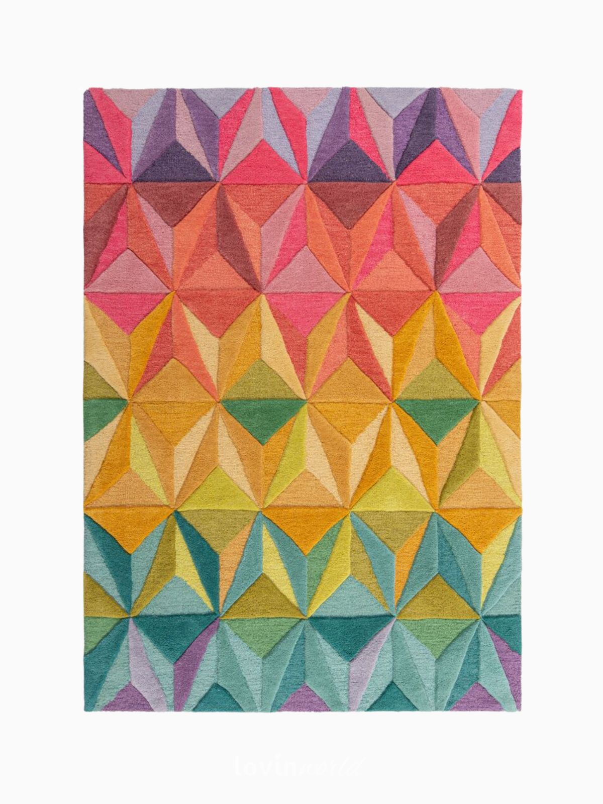 Tappeto di design Reverie in lana, multicolore-1