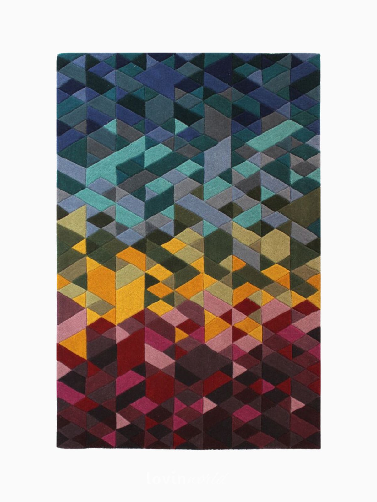 Tappeto di design Kingston in lana, multicolore-1