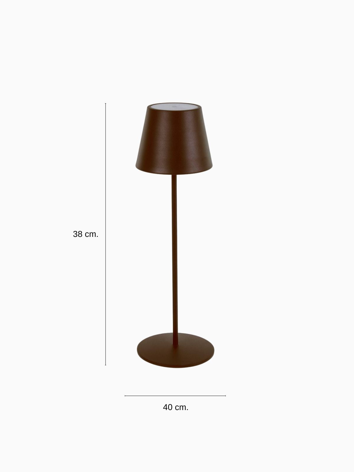 Lampada da tavolo senza fili Led Etna in colore marrone-5