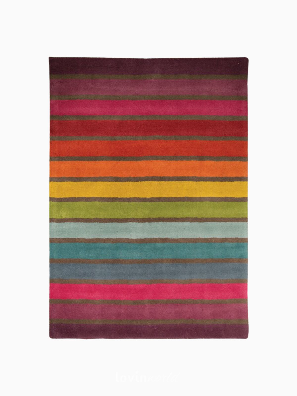 Tappeto di design Candy in lana, multicolore-1